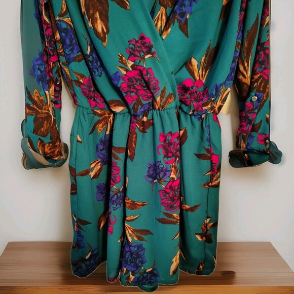 Ruby Jane Estelle Romper Size S Teal Green Floral New - Picture 4 of 6
